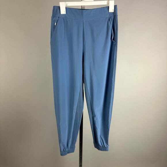 Athleta Brooklyn Legacy Mid Rise Joggers Size 8 Blue Tapered Leg Pant 530631/05 - Picture 1 of 5